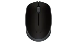 Mouse sem fio Logitech M170 preto com conexão USB e design ambidestro compacto