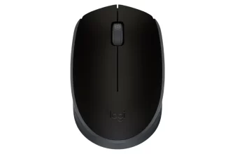 Mouse sem fio Logitech M170 preto com conexão USB e design ambidestro compacto