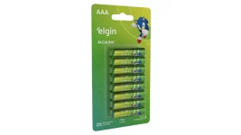 pilha AAA Elgin alcalina 16 unidades alta durabilidade