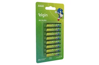 pilha AAA Elgin alcalina 16 unidades alta durabilidade