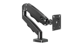 Suporte articulado para monitor ELG F80N com pistão a gás em mesa de trabalho