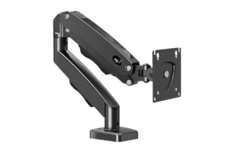 Suporte articulado para monitor ELG F80N com pistão a gás em mesa de trabalho